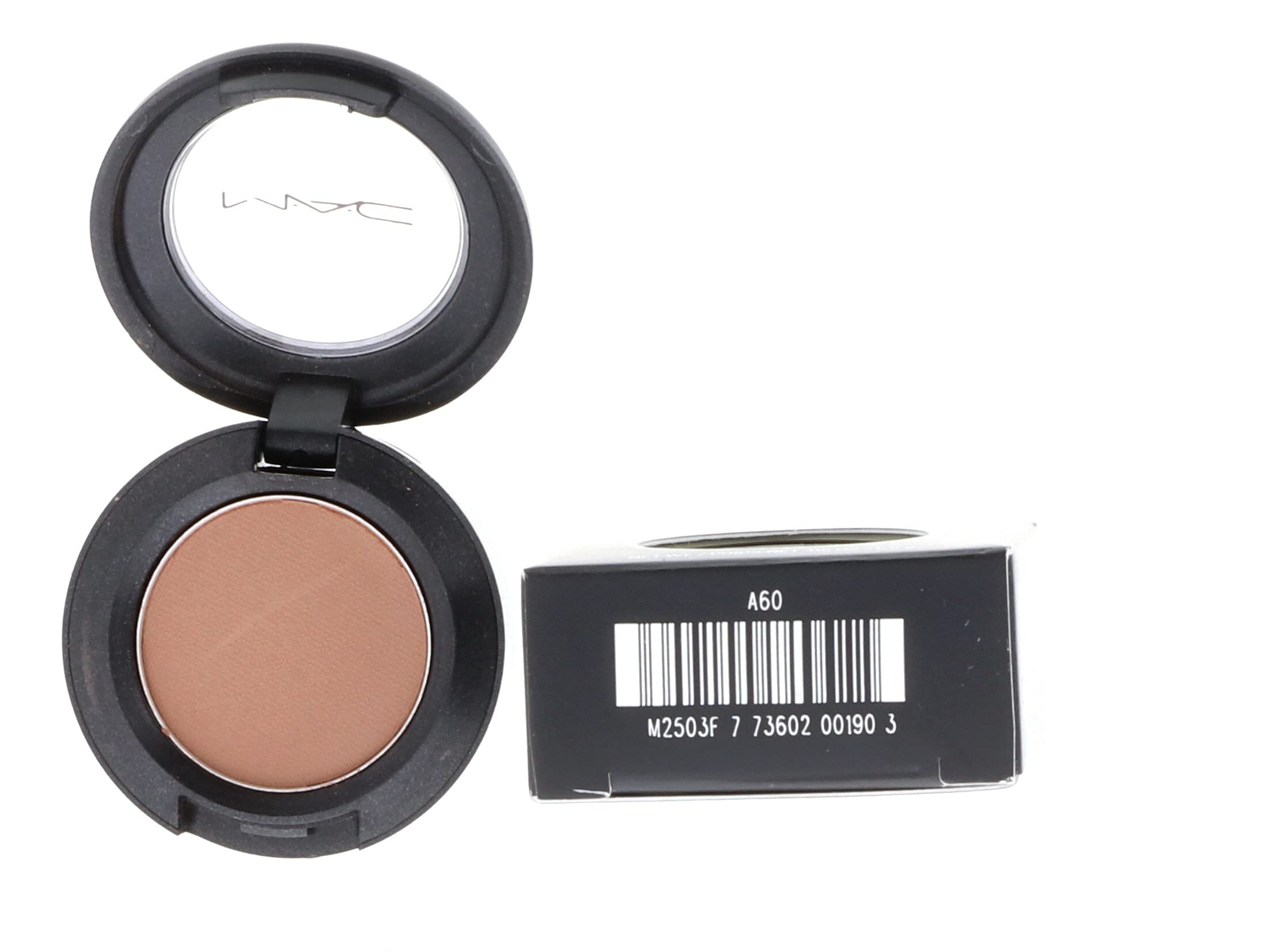 MAC Matte Eye Shadow Wedge swatch on skin reveals rich pigment for even color.