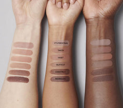 MAC Powder Kiss Liquid Lipcolour Rekindled worn for soft, comfortable color payoff.