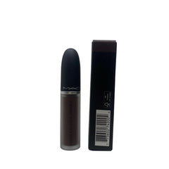 MAC Powder Kiss Liquid Lipcolour 955 Chestnut packaging emphasizes premium design