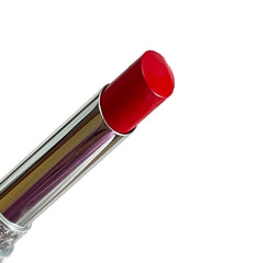 MAC Powder Kiss Velvet Blur Merry Cherry bullet swatch shows bold color