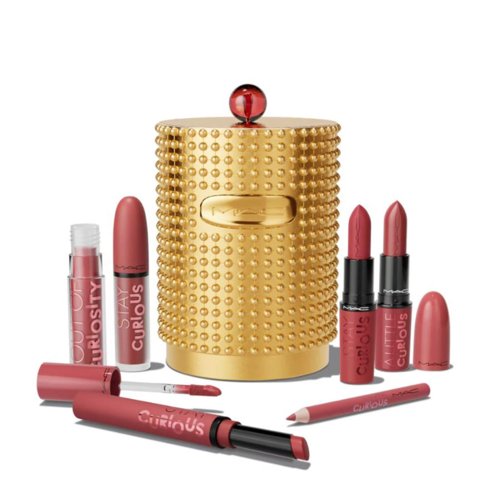 MAC Powder Kiss Velvet Blur Slim Lipstick Stay Curious offers velvety, comfortable daily color