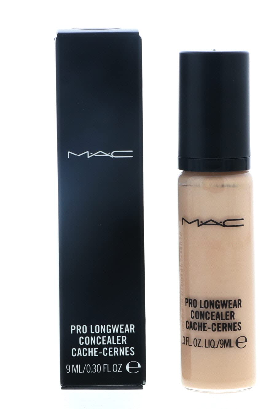MAC Pro Longwear Concealer NC20 bottle close-up showing long-wear coverage.