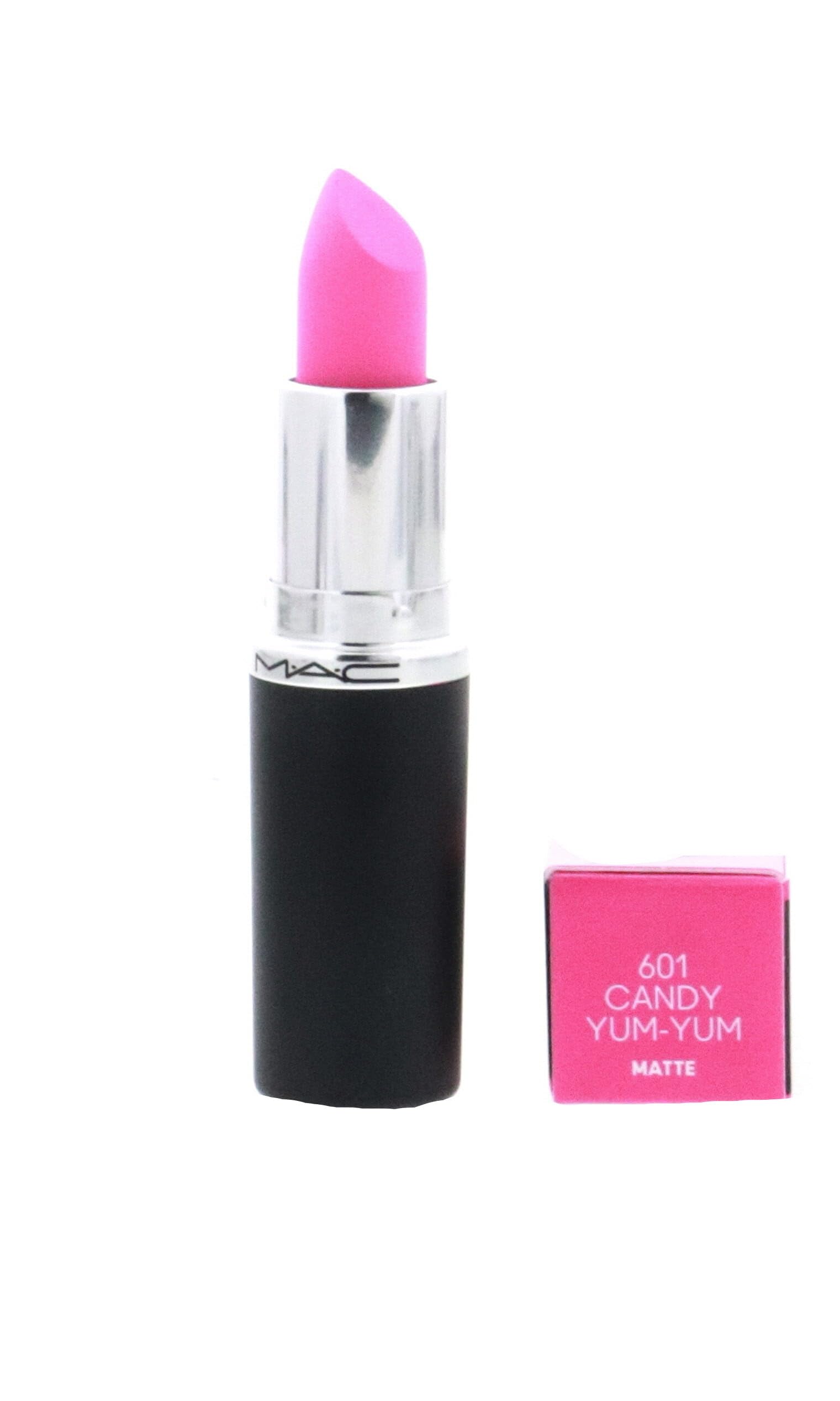 MAC Candy Yum Yum application shot shows smooth glide for bold color.