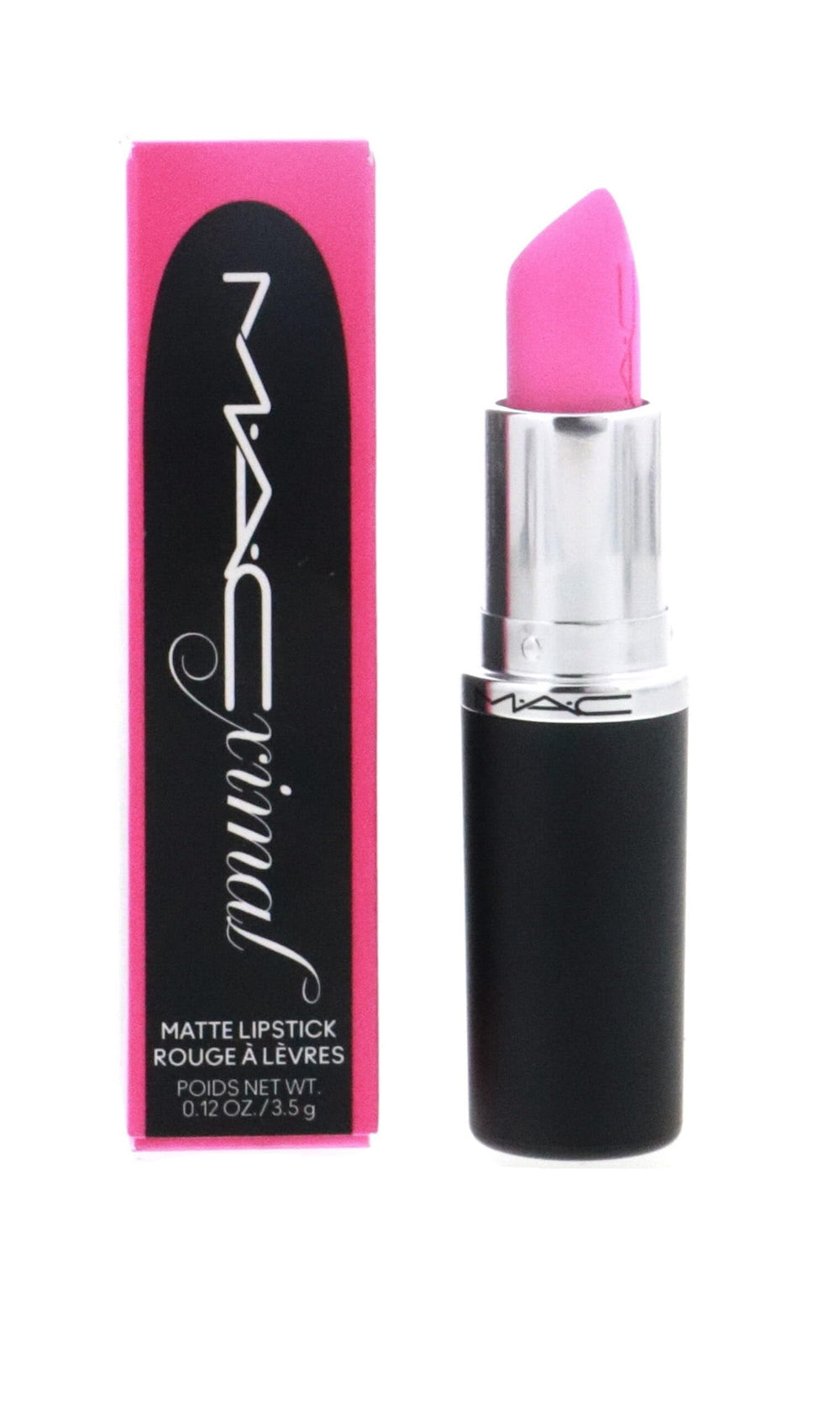 MAC Candy Yum Yum lipstick packaging close-up emphasizes rich pigment and premium finish.