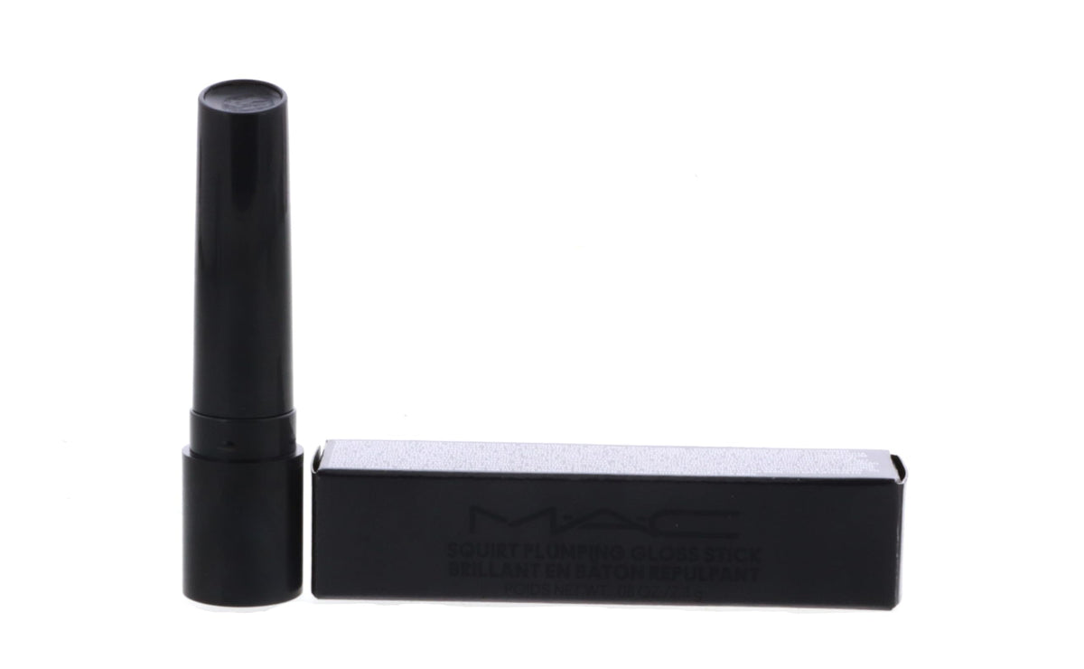 MAC Squirt Plumping Gloss Stick 14 Jet close-up application for glossy, plump lips