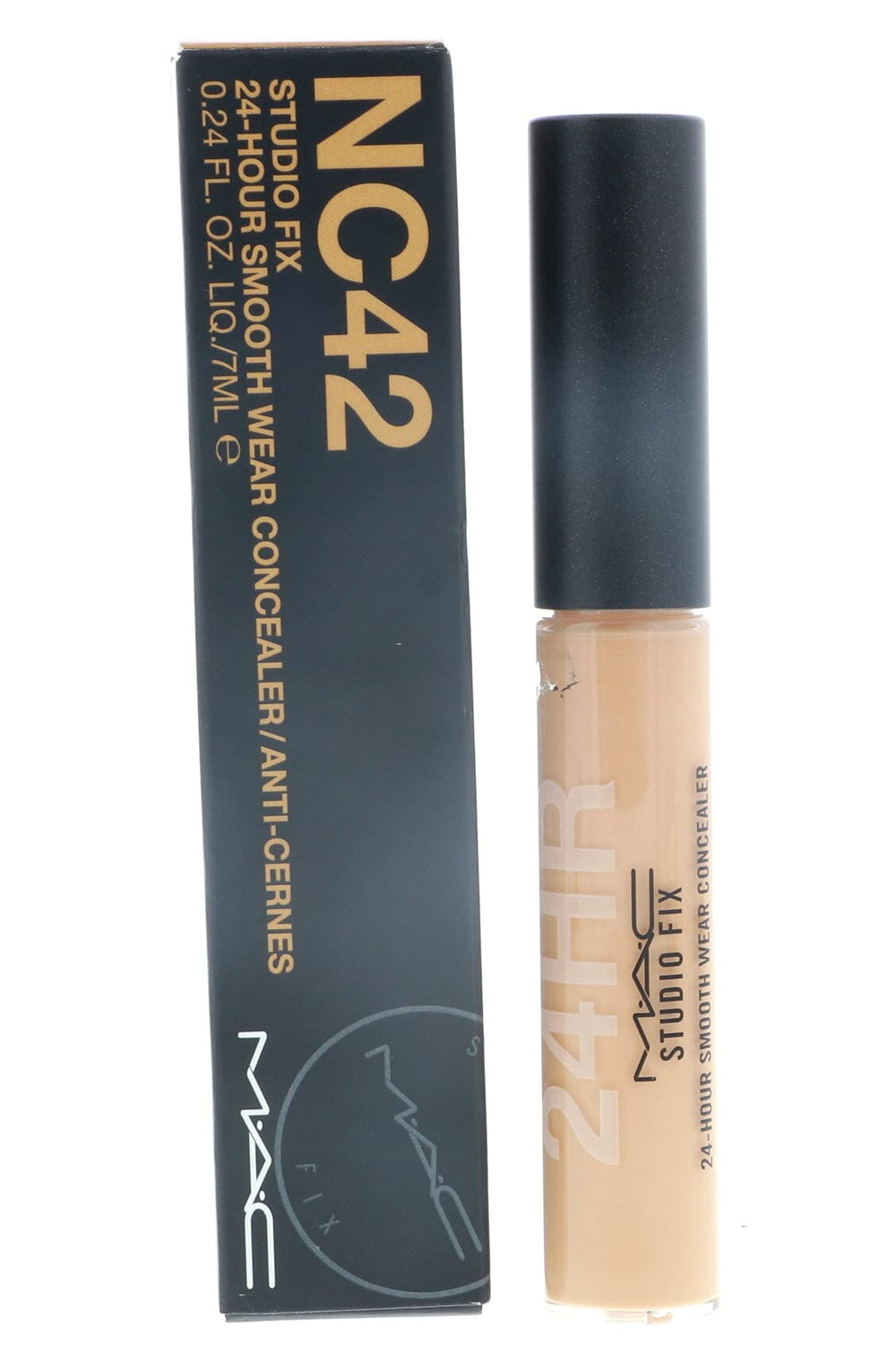 MAC Studio Fix 24-Hour Concealer shot conveys professional, salon-quality finish.
