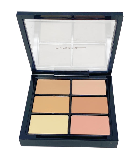 MAC Studio Fix Conceal and Correct Palette Light swatches, convenient for on-the-go touch-ups