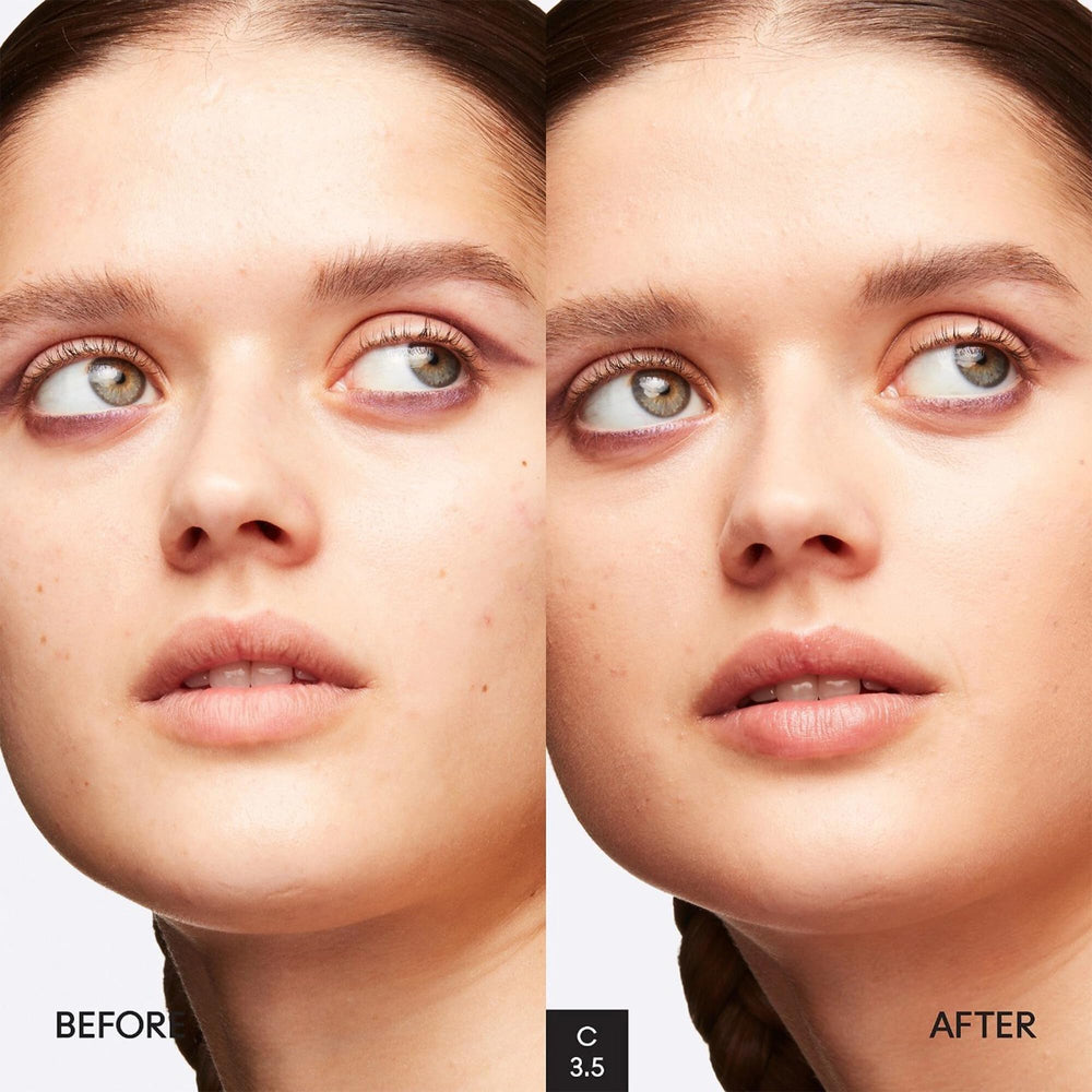 Lifestyle shot featuring MAC Studio Fix Fluid for a soft-matte finish.