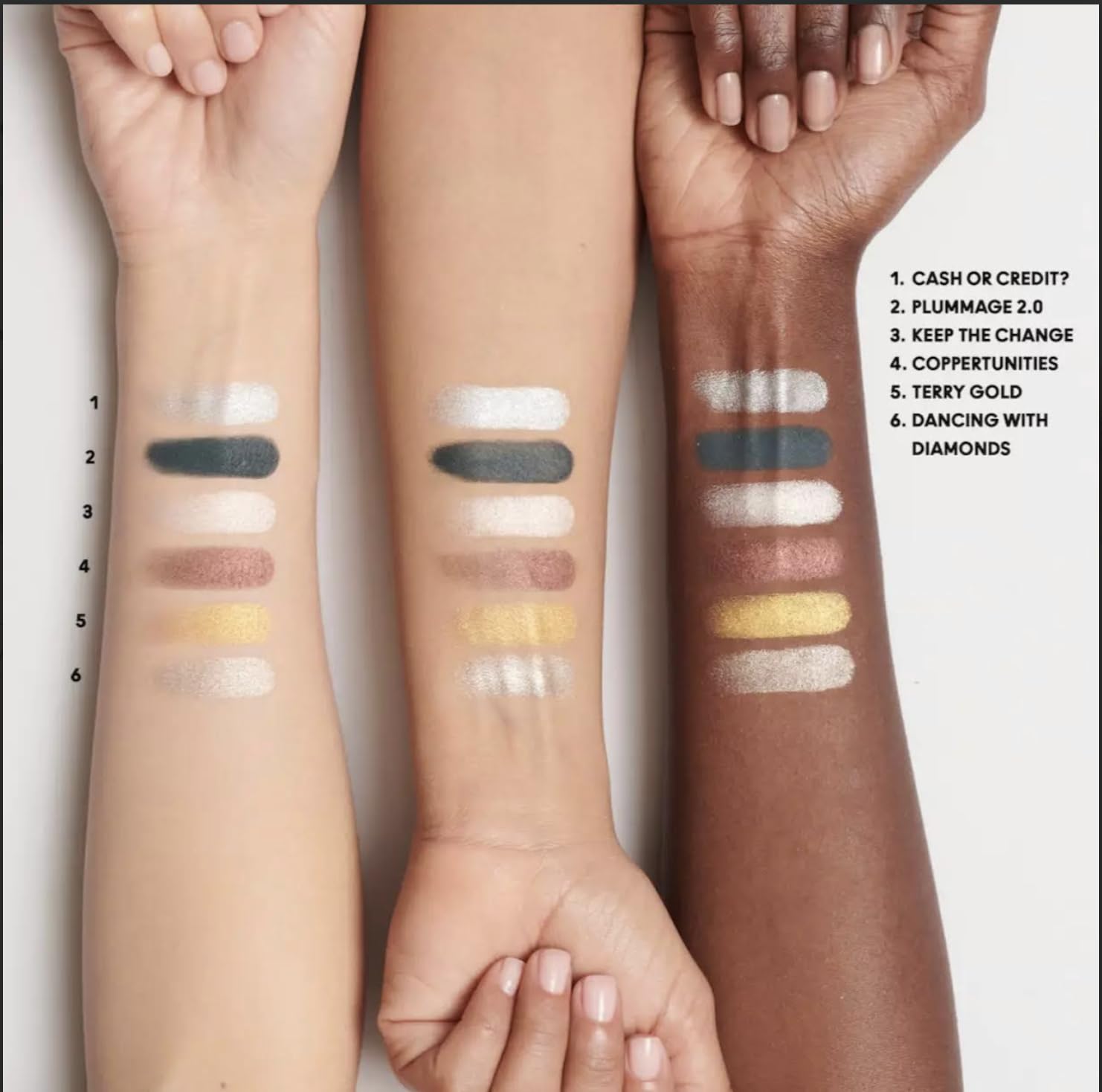 MAC Treasured Eye Shadow Palette X6 keep the change swatches showing long-wear color