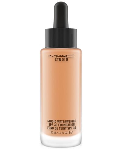 MAC Vibrantly Young foundation bottle with pump, offering lightweight coverage and a dewy finish.