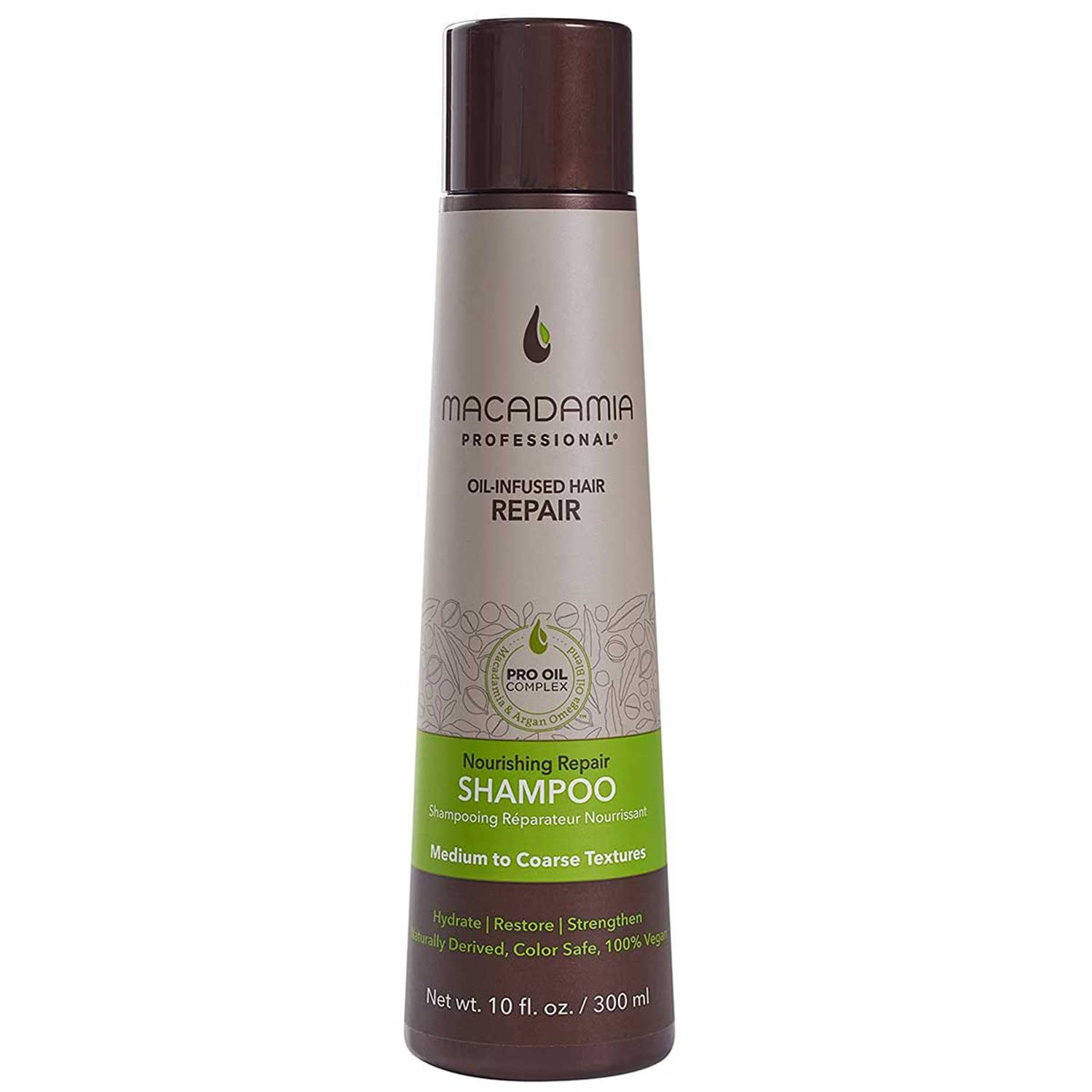 Macadamia Professional Nourishing Shampoo bottle front for moisturized, healthy hair.