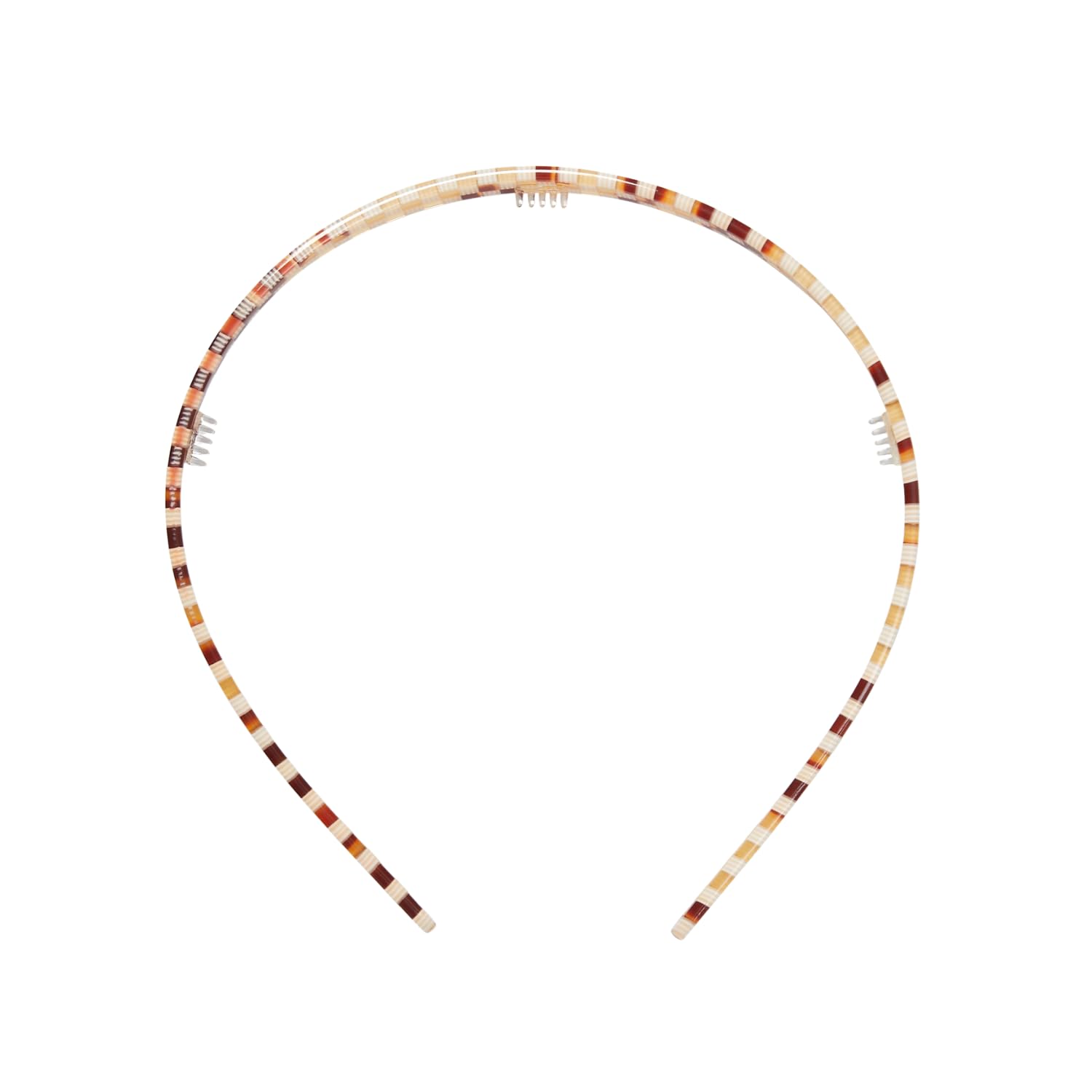 MACHETE premium Italian acetate headband in tortoise checker offers smooth, durable daily wear.