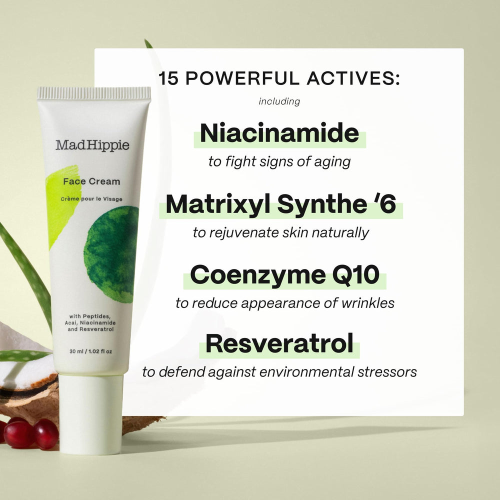 Mad Hippie Face Cream with niacinamide and antioxidants for balanced skin