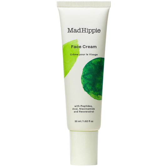 Mad Hippie Face Cream jar closeup showing rich hydration for all skin types