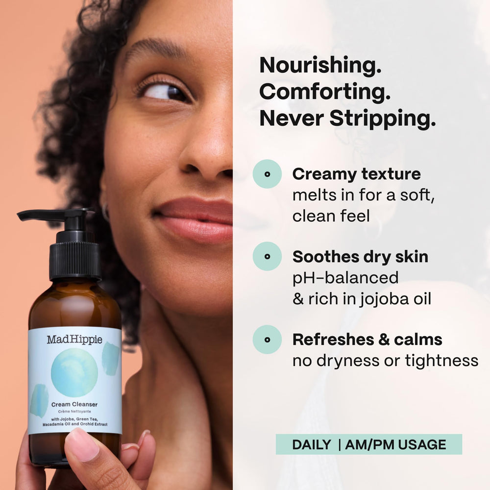 Mad Hippie Matrixyl peptide complex ingredient focus for skin texture.