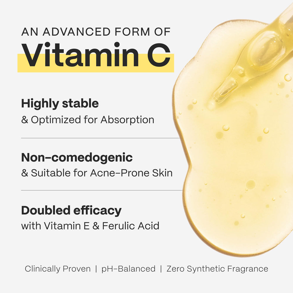 Texture close-up of Mad Hippie Vitamin C Serum on skin.