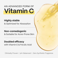 Texture close-up of Mad Hippie Vitamin C Serum on skin.