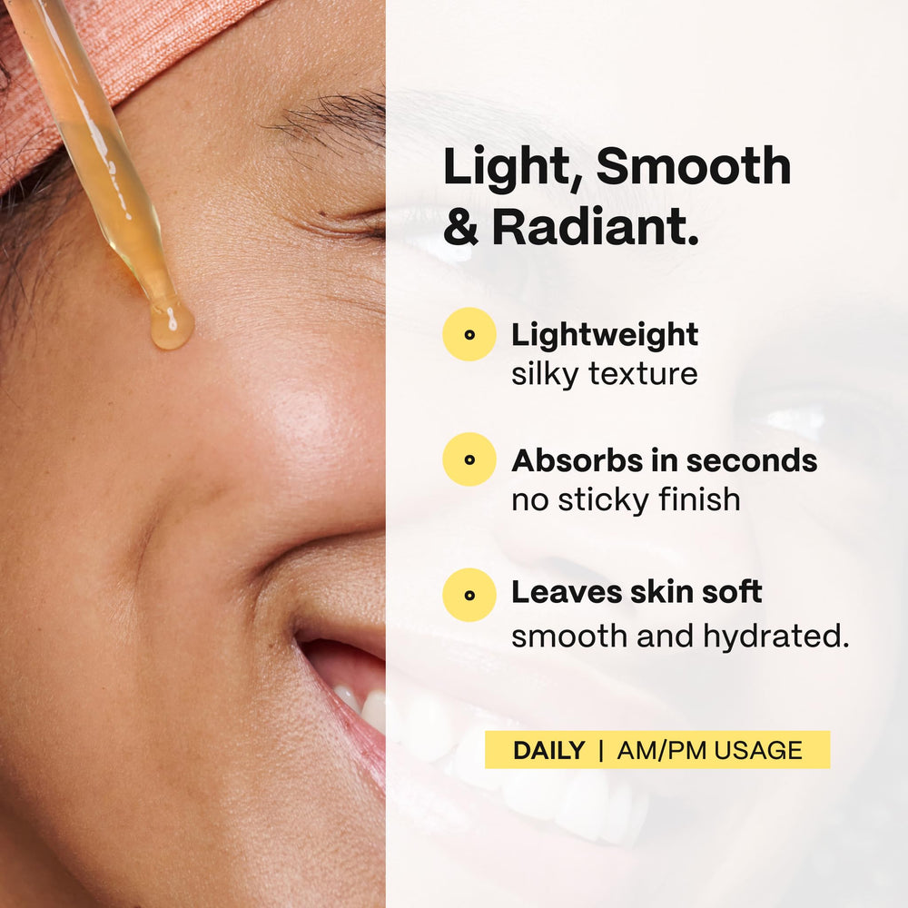 Mad Hippie Vitamin C Serum in a yellow-tinted bottle supports brightening.