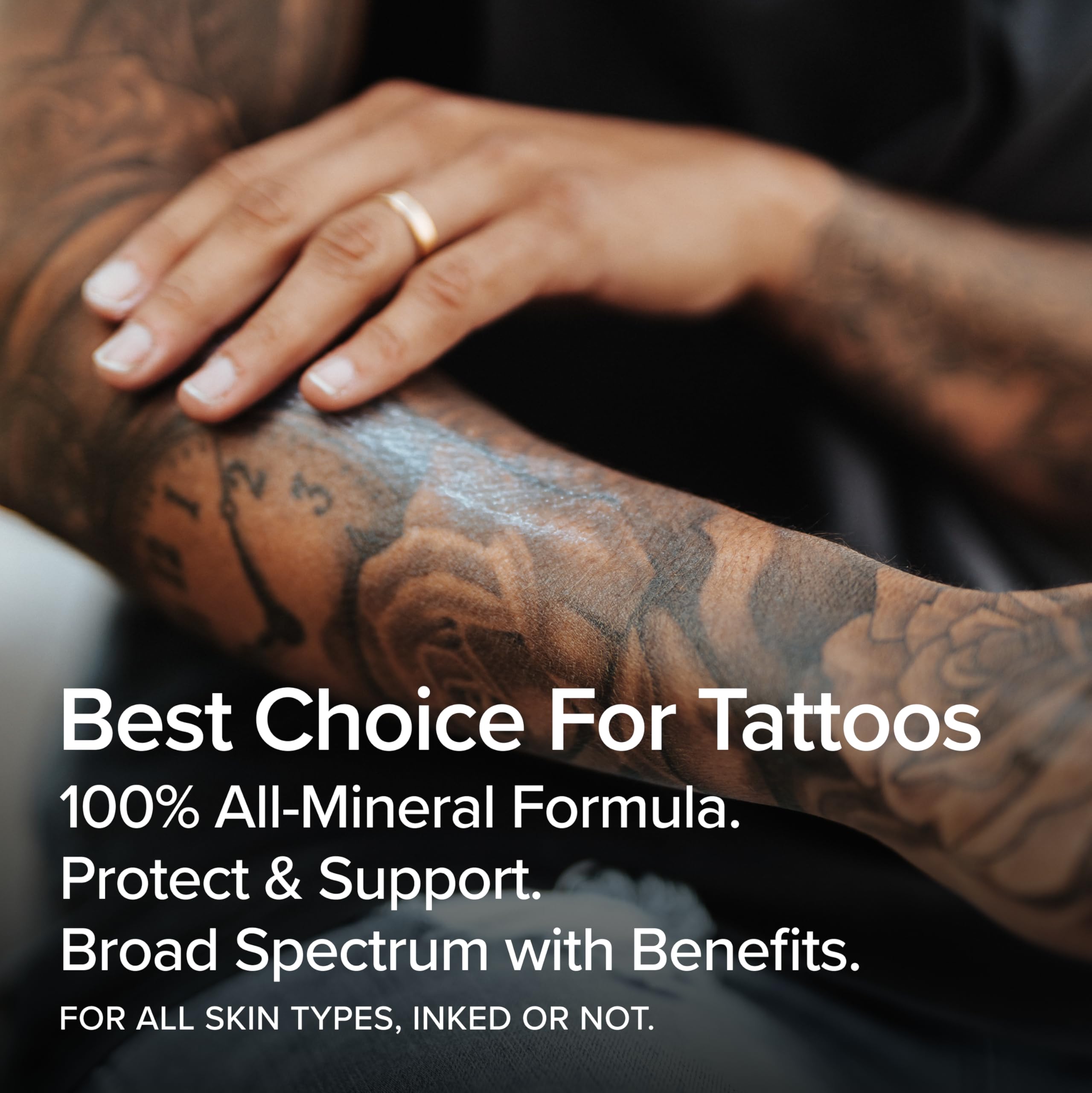 Tattoo balm and daily lotion pairing with Mad Rabbit Defend sunscreen.
