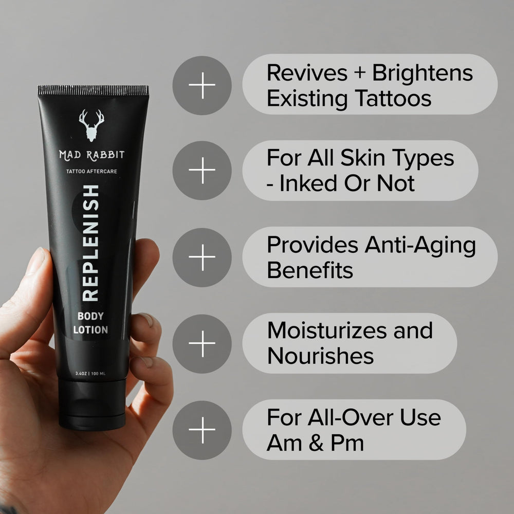 Lightweight texture of Mad Rabbit Replenish on skin without grease