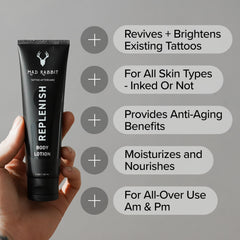 Lightweight texture of Mad Rabbit Replenish on skin without grease
