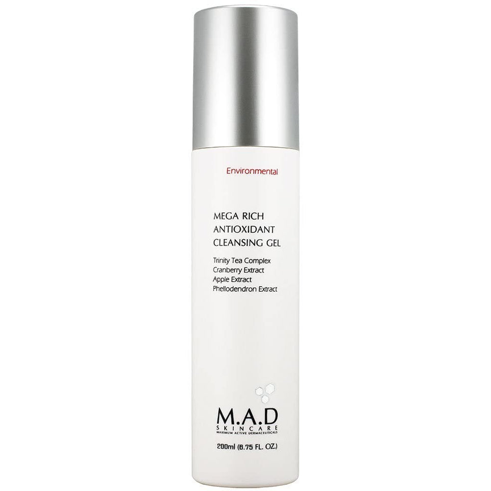 M.A.D Skincare Environmental Mega Rich cleanser bottle for a gentle, nourishing daily cleanse.
