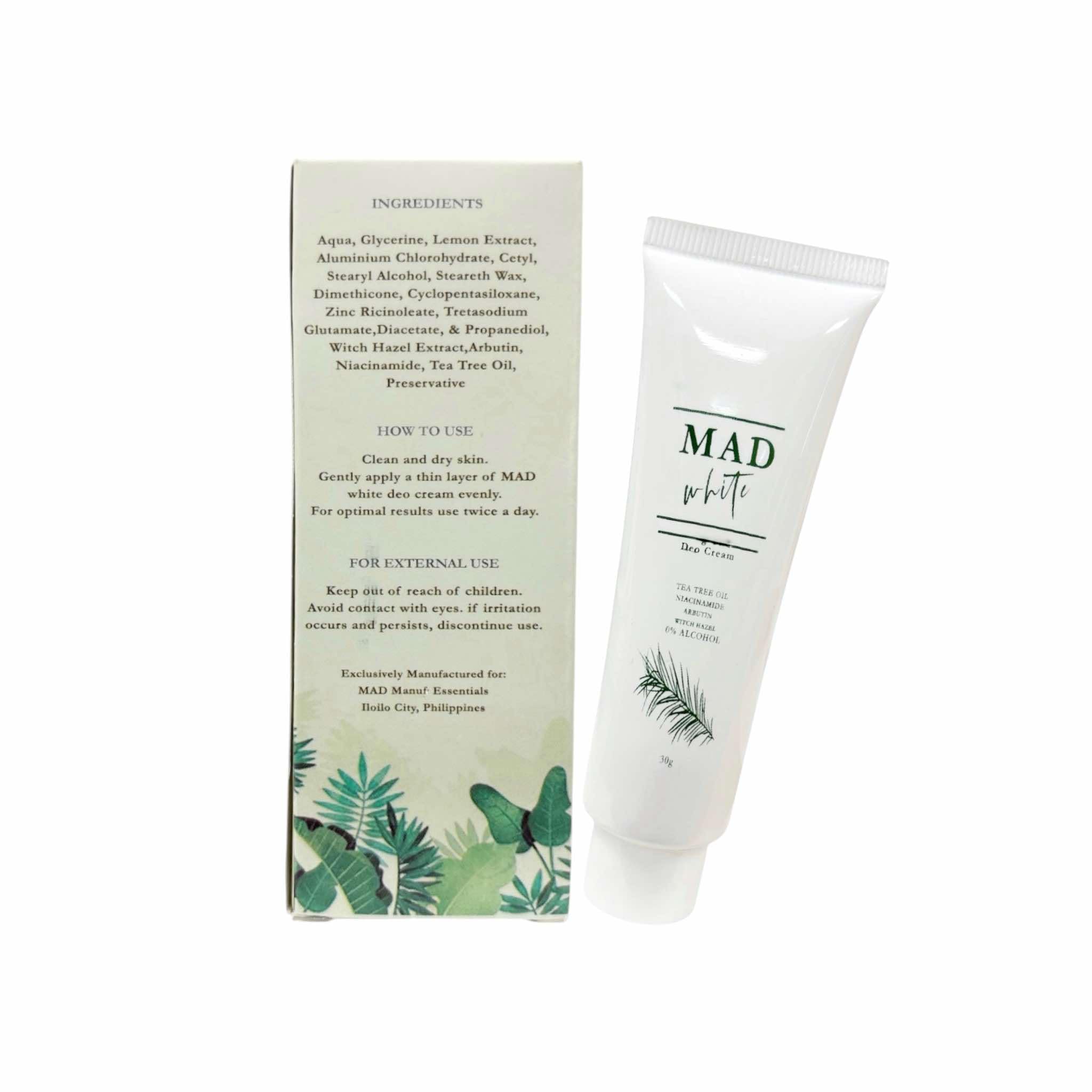 MAD WHITE niacinamide formula for smooth, comfortable underarm skin
