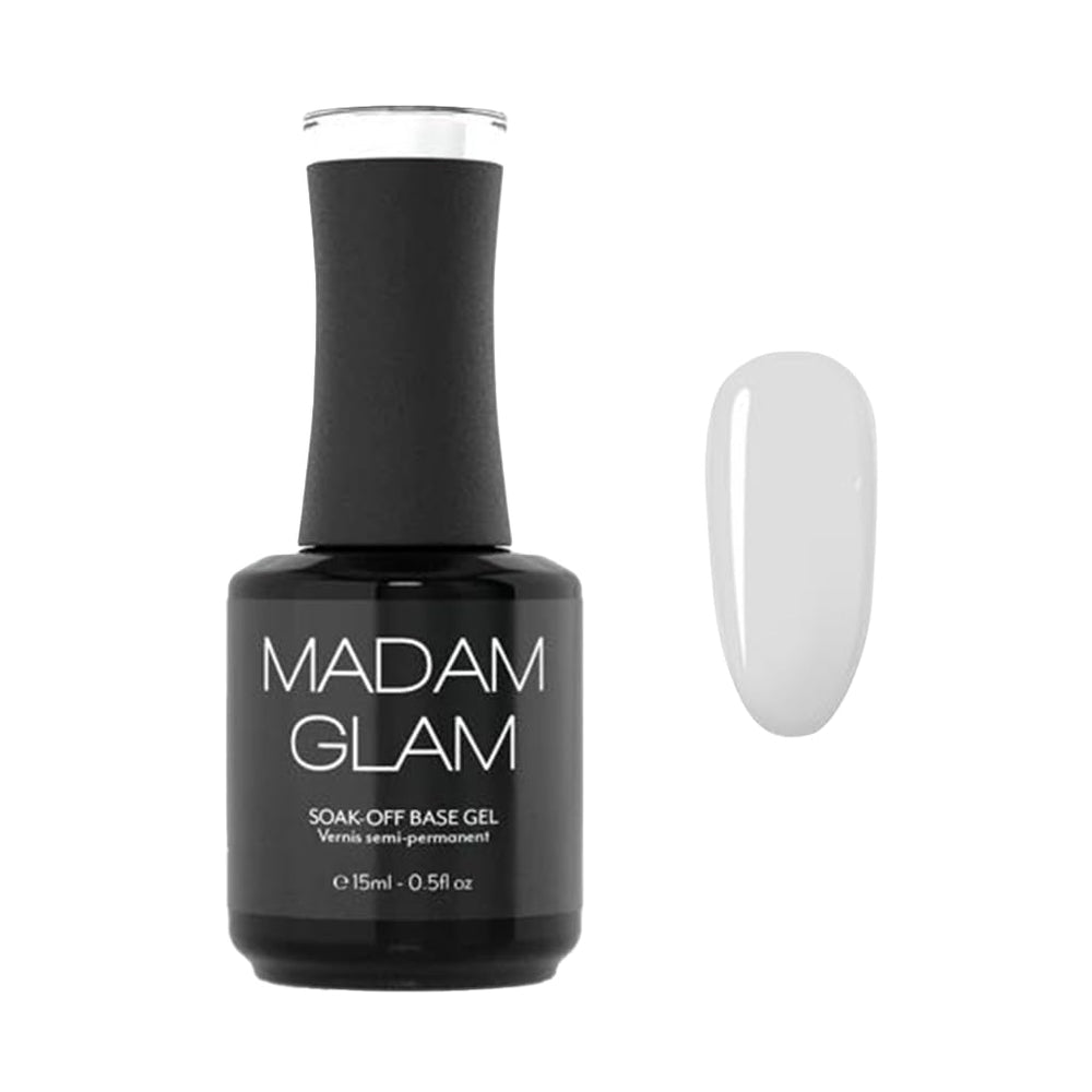 Madam Glam Rubber Base 15 ml bottle, transparent base for flexible protection
