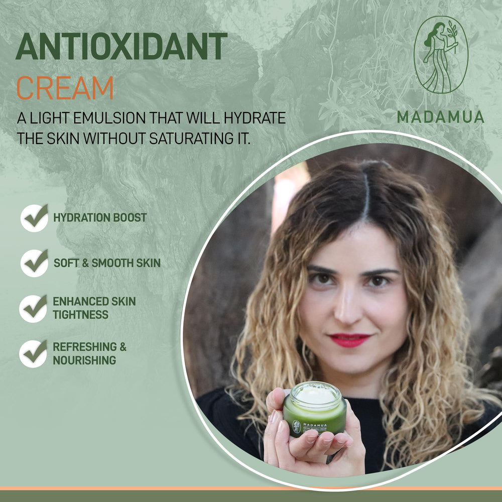 MADAMUA Detox Antioxidant Moisturizer with green tea extract boosts antioxidant protection