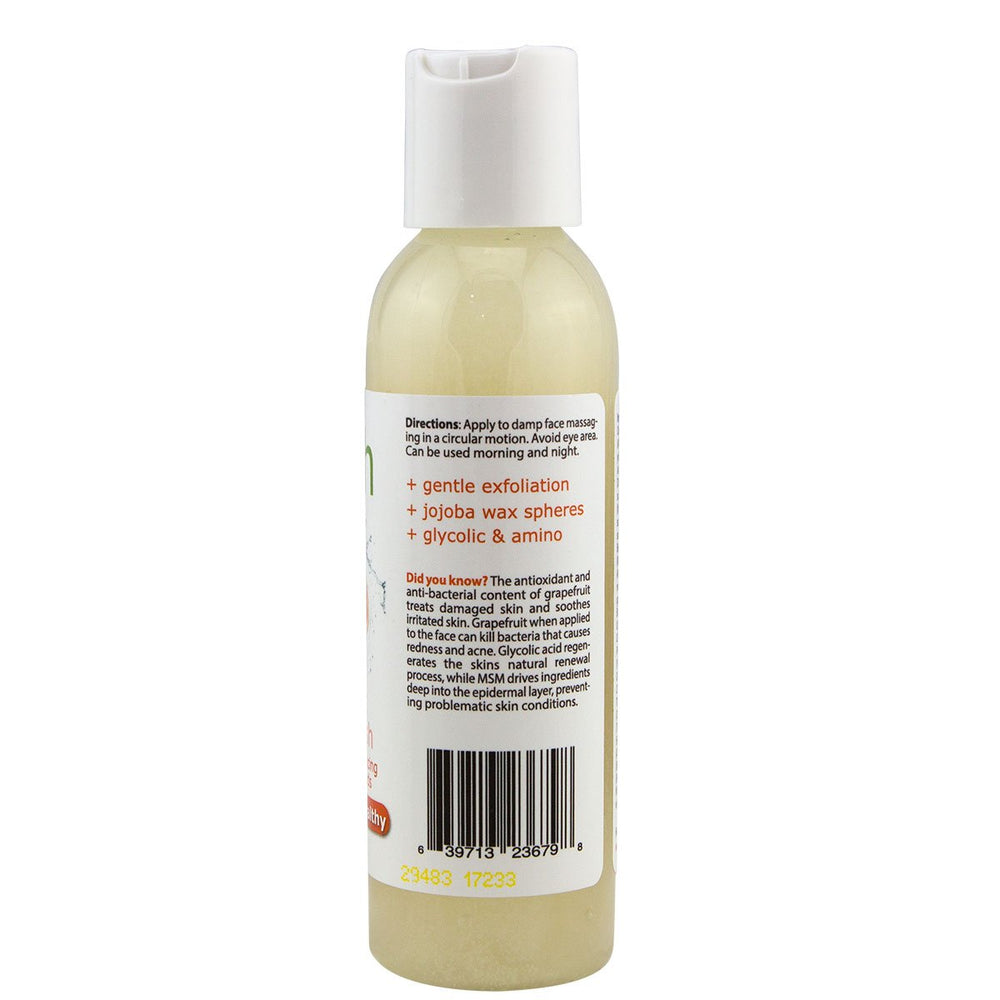 Exfoliation particles visible in Made from Earth wash for micro-scrub