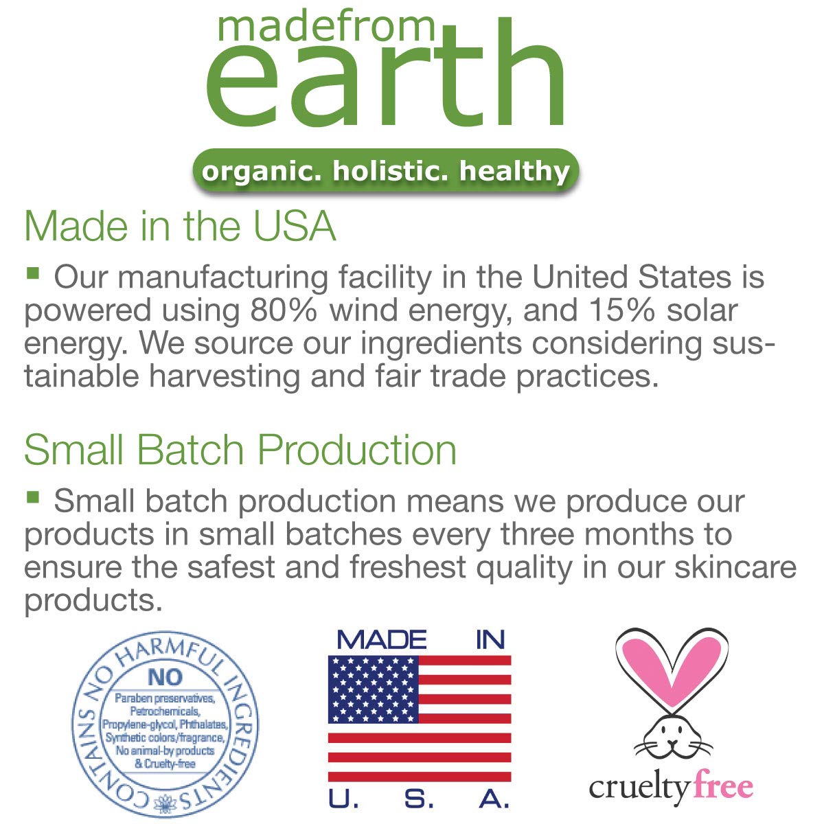 Made from Earth glycolic wash ingredients highlight grapefruit, tea tree, and aloe