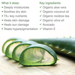 Made from Earth packaging and USA-made formula signifying dermatologist-tested quality.