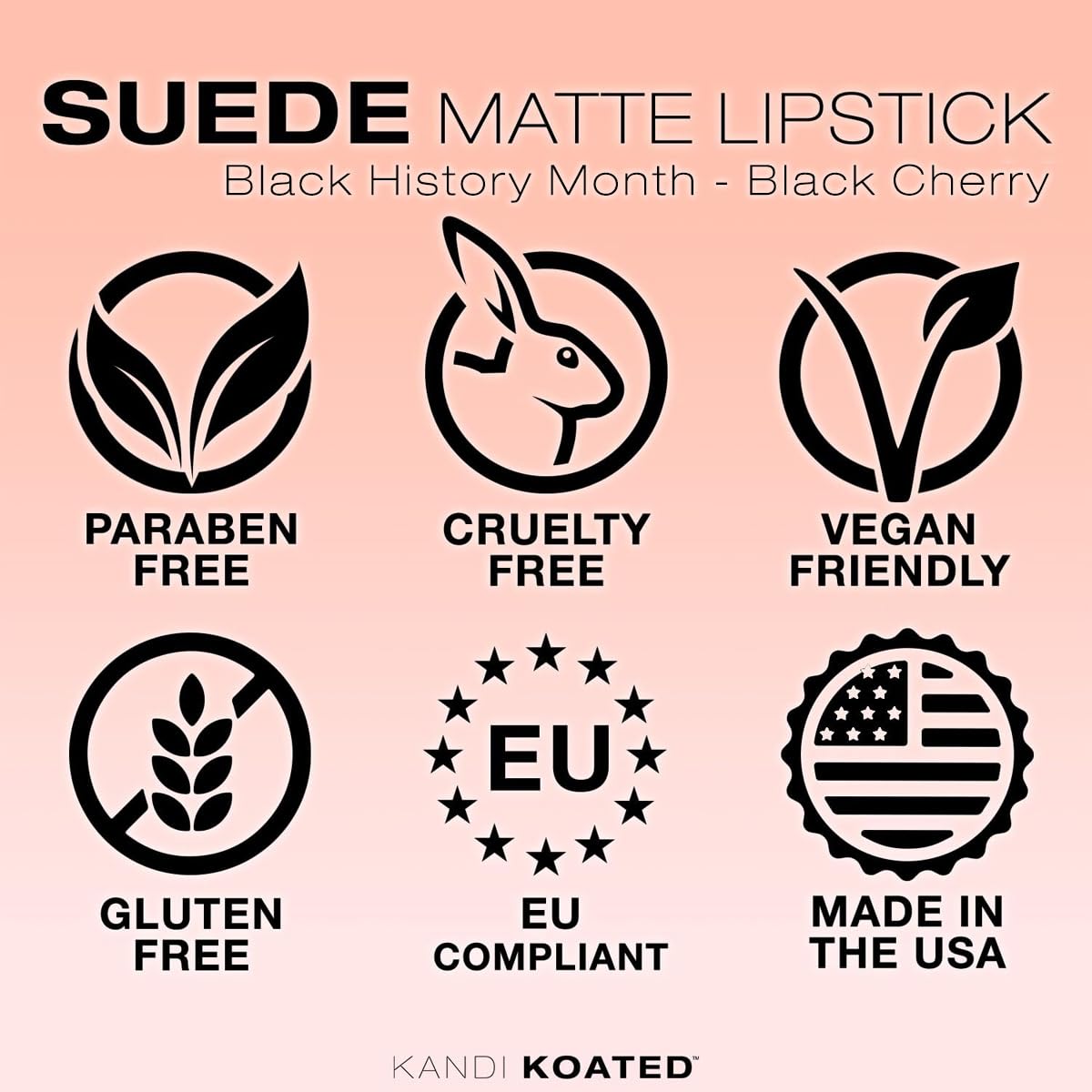 Made in USA, vegan, gluten-free, and cruelty-free ingredients.
