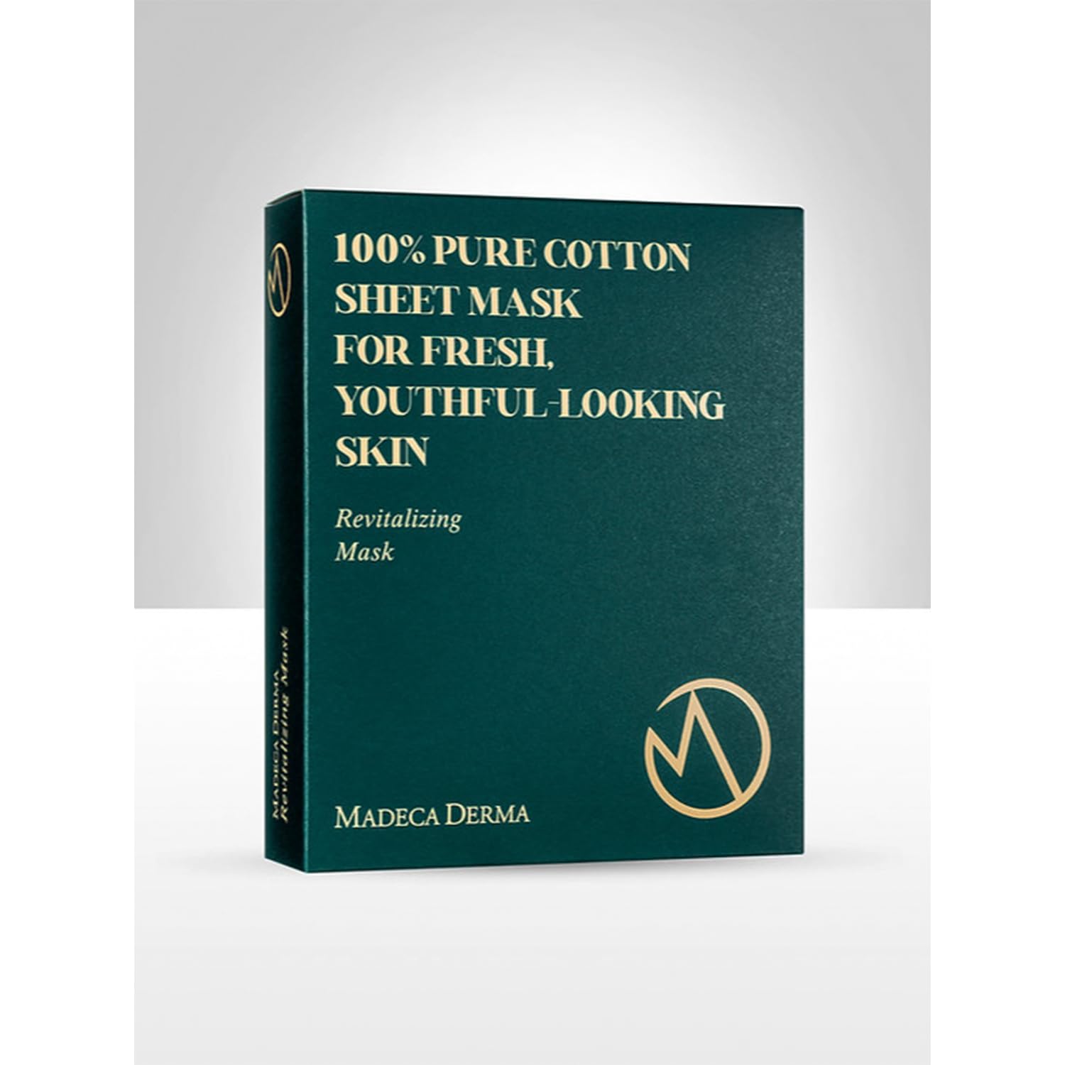 Applying Madeca DERMA mask on the face for hydration
