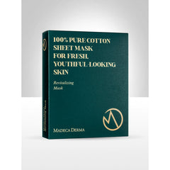 Applying Madeca DERMA mask on the face for hydration