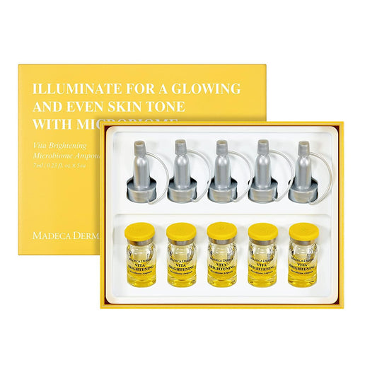 Madeca Derma Vita Brightening Ampoule bottle for radiant, even-toned skin.