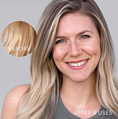 Wet hair during shower shows even distribution of color deposit