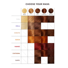 Hair after treatment shows enhanced shine and hydration from Rubino formula.