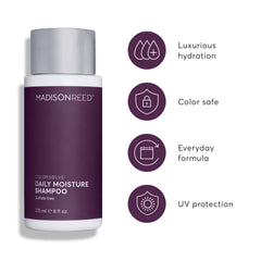 Close-up of Madison Reed ColorSolve label highlighting color-safe cleansing