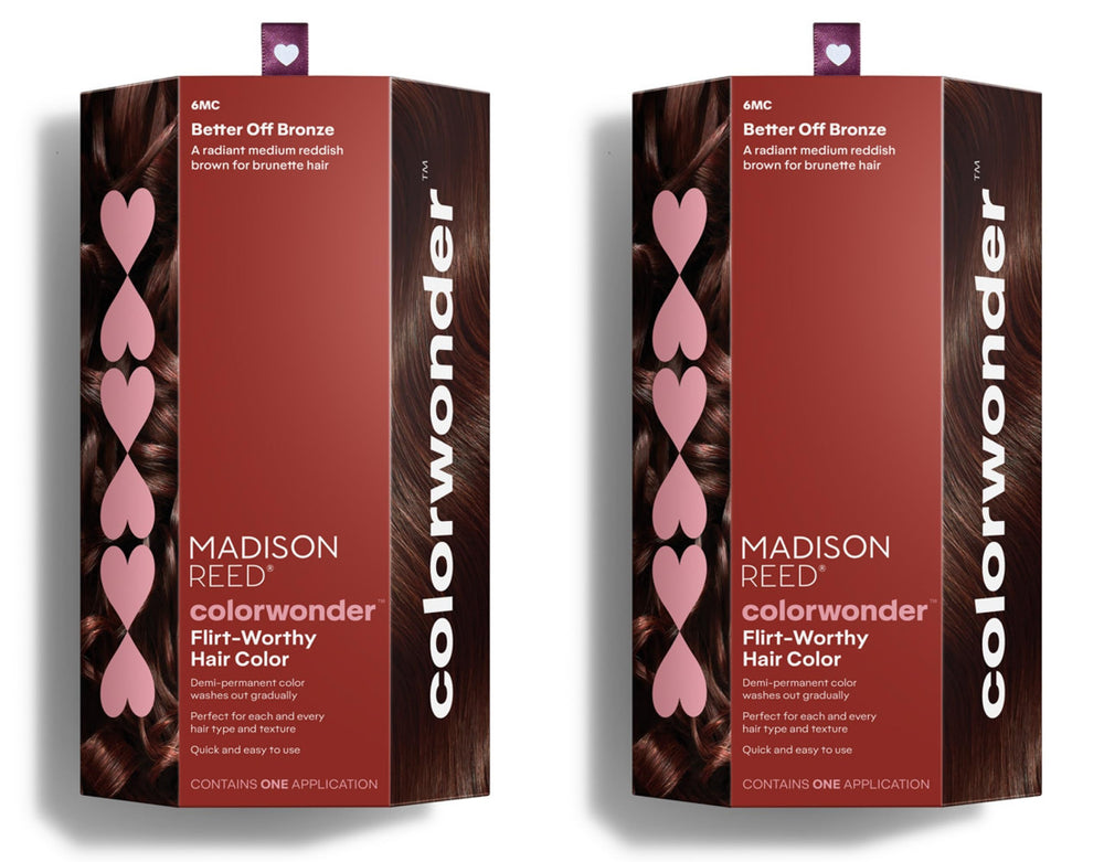 Madison Reed ColorWonder Better Off Bronze swatch shows warm auburn tone for reference