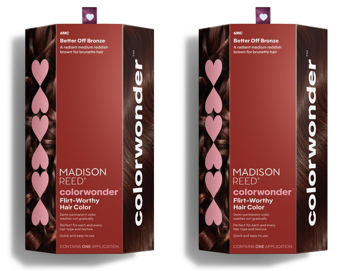 Madison Reed ColorWonder Better Off Bronze swatch shows warm auburn tone for reference