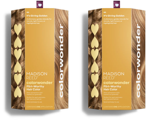 Madison Reed ColorWonder demi-permanent color bottle shows rich golden shade for lasting vibrance