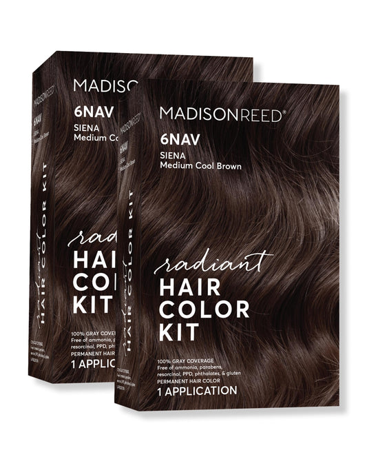 Madison Reed Radiant Color Kit 6NAV cream color swatch for rich, even application.