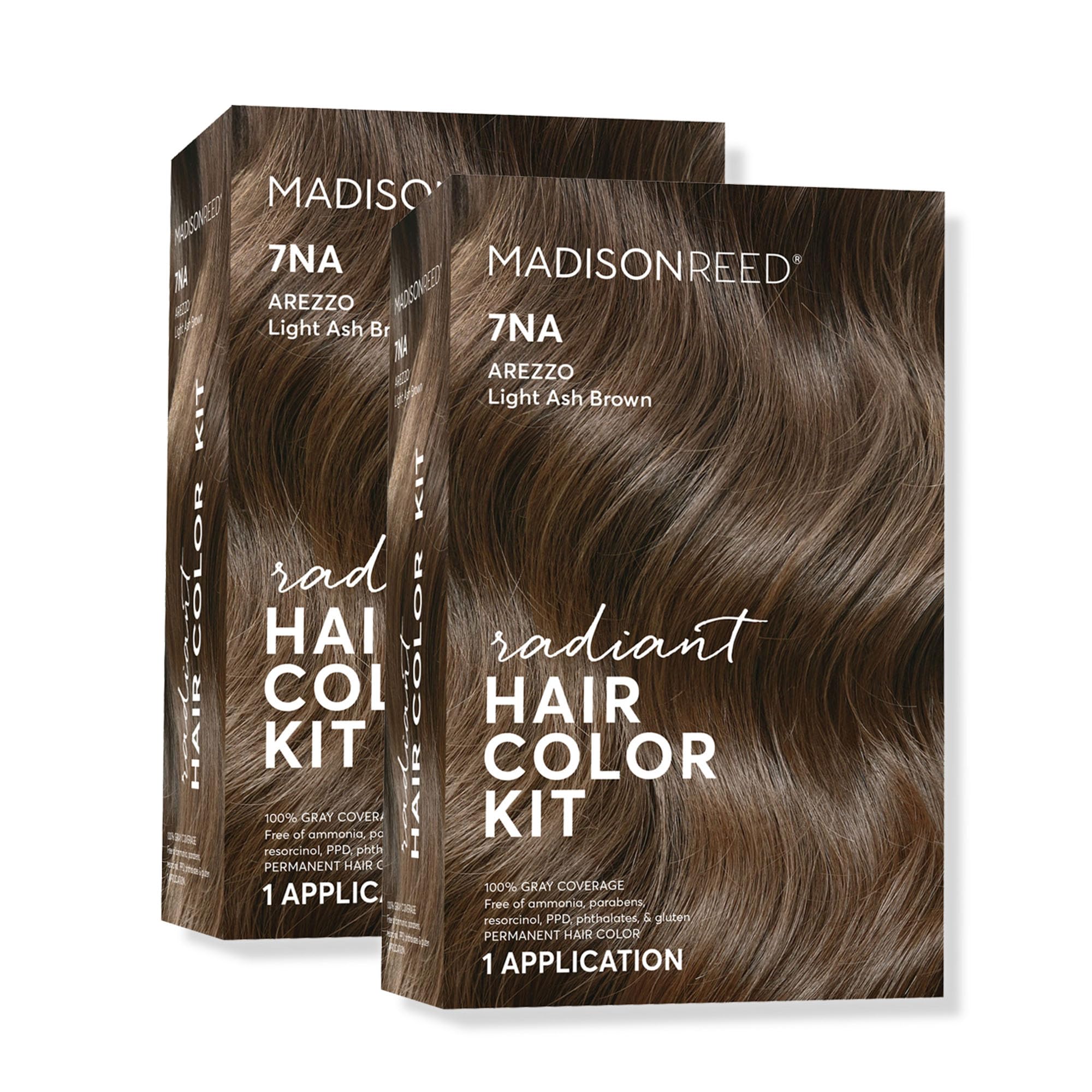Madison Reed Radiant color kit 7NA Arezzo brown color cream delivers natural ash warmth