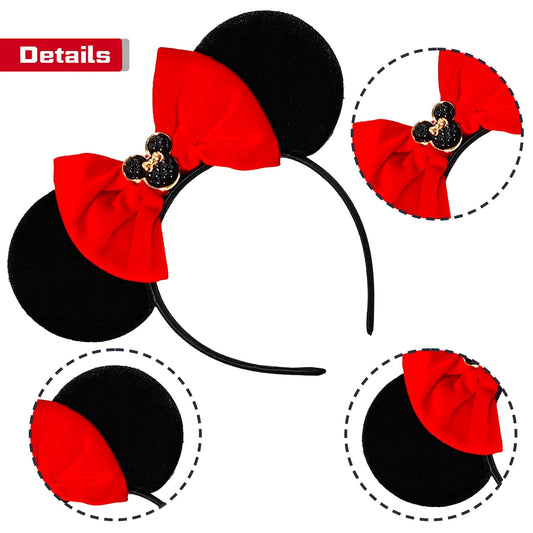 MADO iridescent mouse ears headband with sparkle for cosplay or parties