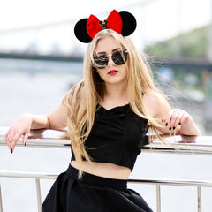 MADO mermaid mouse ears headband with shimmering finish for costumes