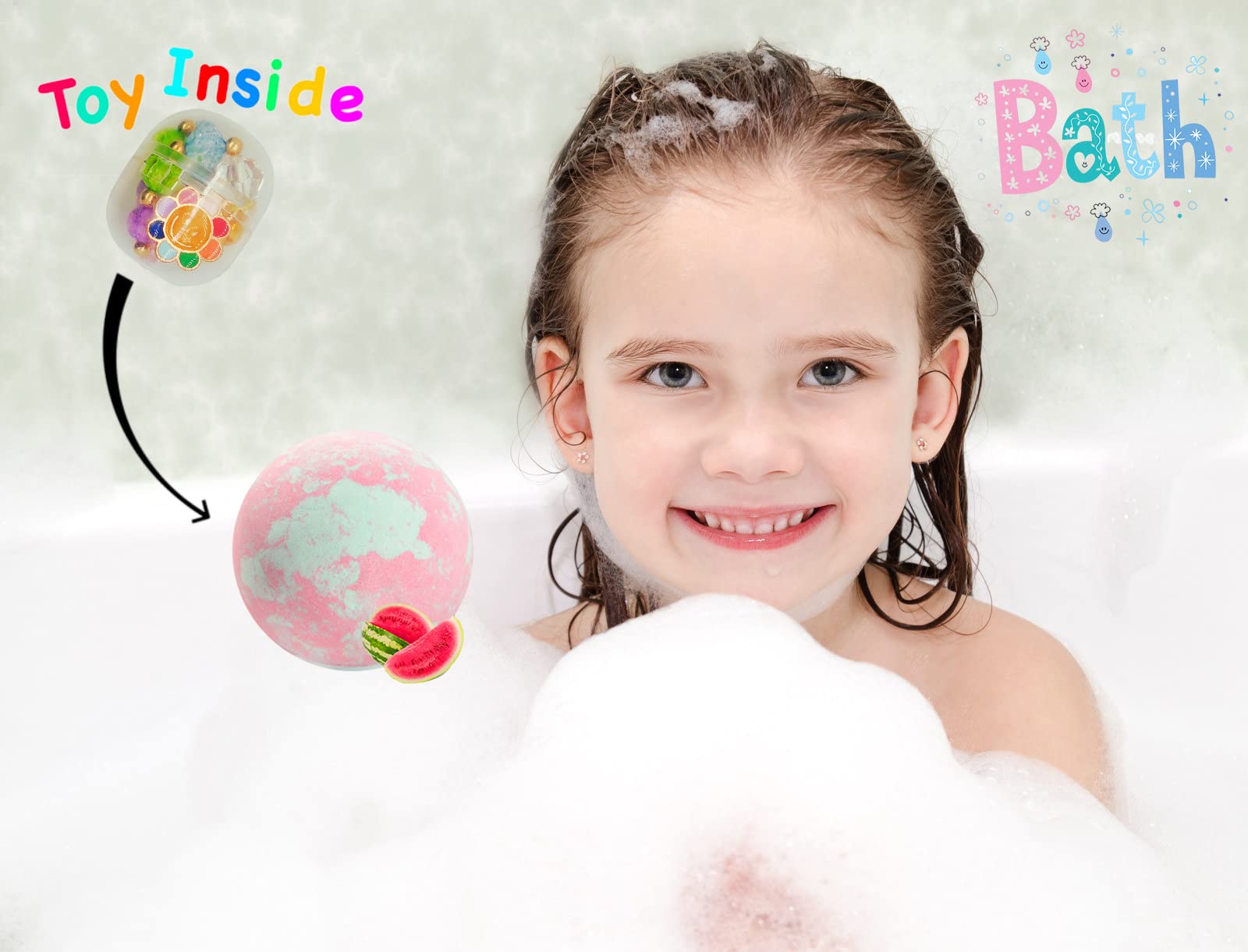 MADO organic bath bombs fizz quickly, creating bubbles and color in bath time.