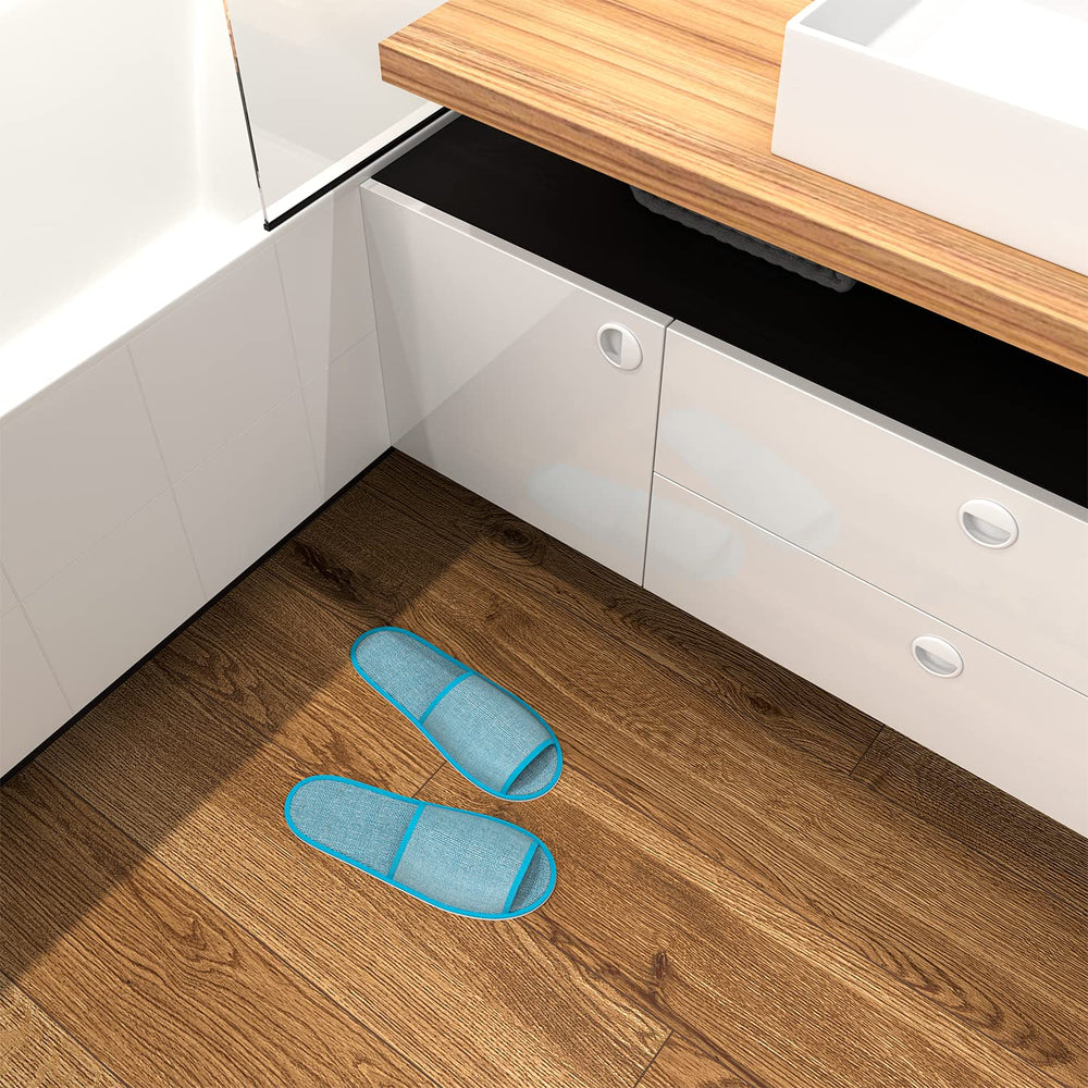 Maeline disposable slippers with EVA soles for travel and hospitality.