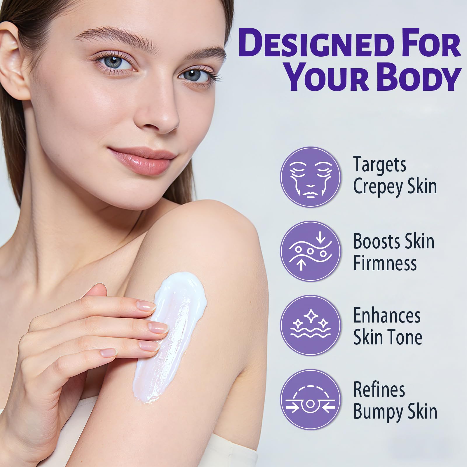 MAËLISS Thigh-toning crepey skin close-up highlighting effort toward improved contours
