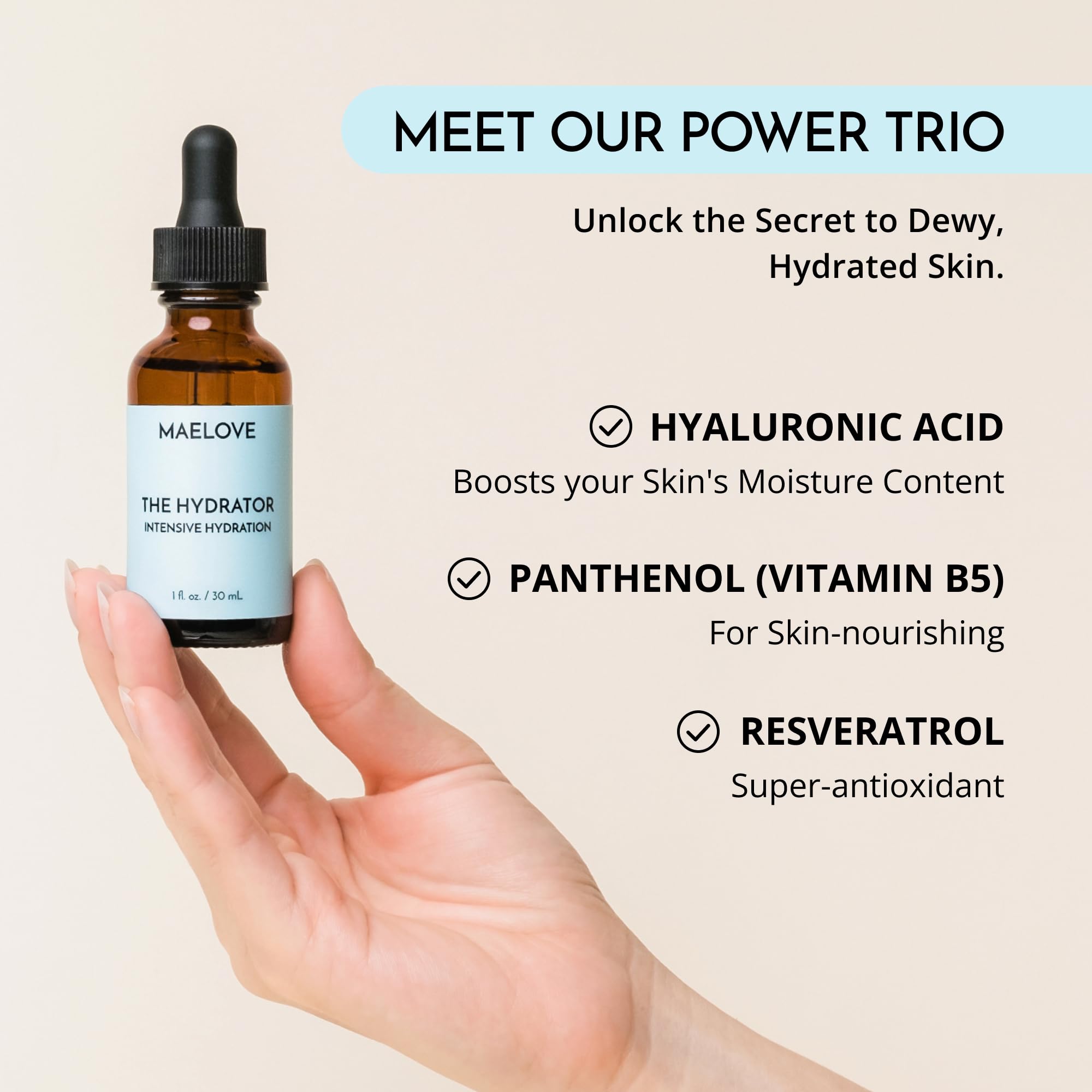 MAELOVE Hydrator top view underscores compact, travel-friendly packaging for daily routines.